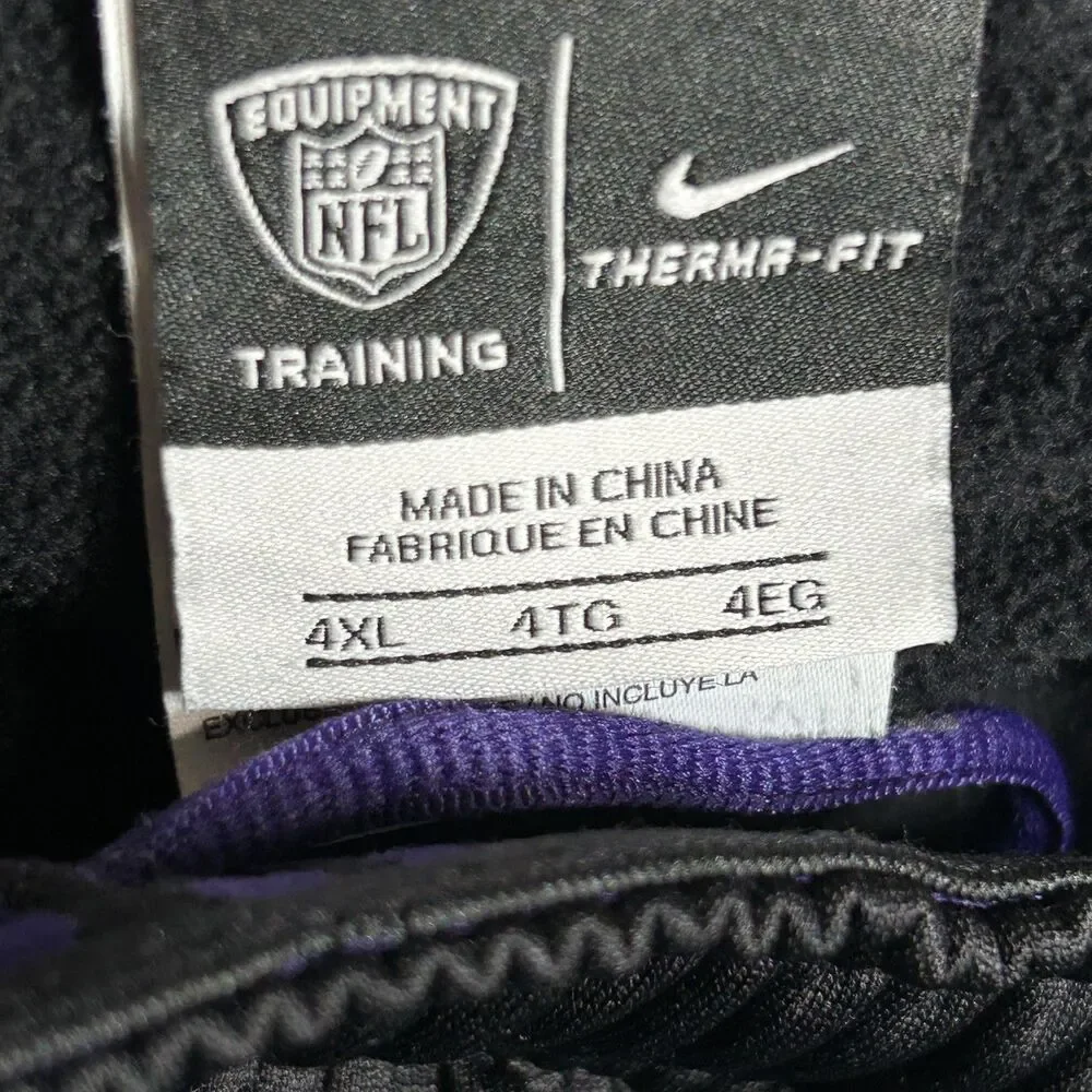 Baltimore Ravens Shorts Mens 4XL Black NFL Football Nike Therma-Fit Training Cut